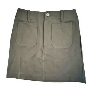 Maeve Anthropologie Black Mini Skirt M Utility Pockets NWT $98‎ Women's Workwear